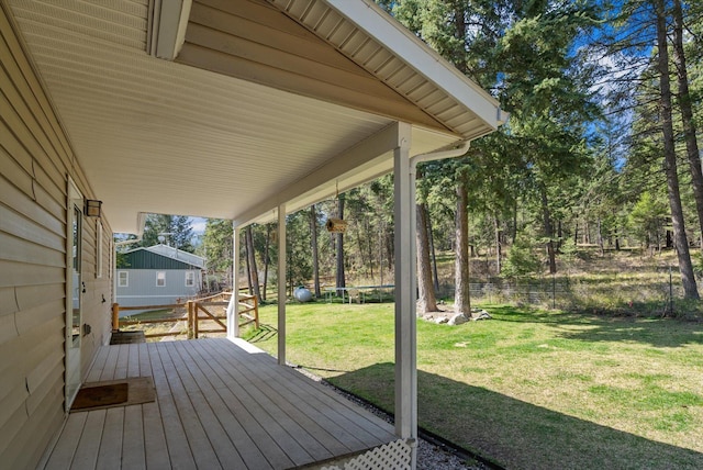 116 Grandview Ter, Lakeside, MT 59922 - deck featuring view of scattered trees