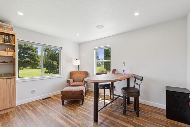 14 Buffalo Hill Cir, Kalispell, MT 59901 - sitting room featuring wood finished floors, baseboards, and recessed lighting