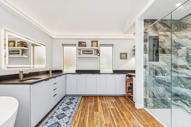 14 Buffalo Hill Cir, Kalispell, MT 59901 - bar with a sink and hardwood / wood-style floors