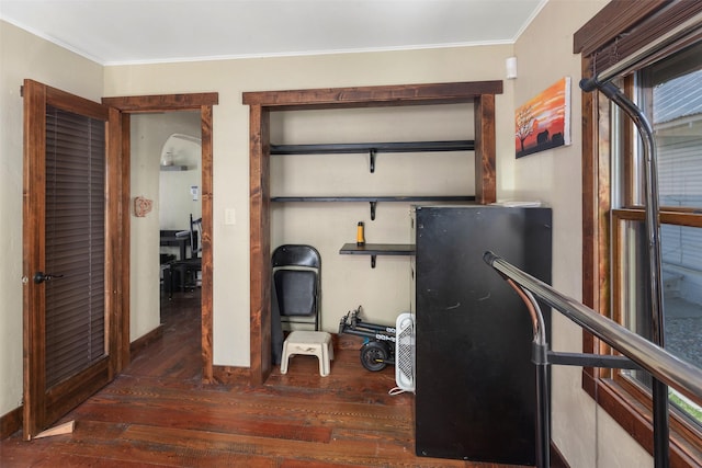 916 2nd St E, Whitefish, MT 59937 - office space with wood-type flooring and ornamental molding
