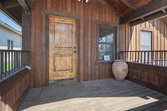916 2nd St E, Whitefish, MT 59937 - property entrance with board and batten siding