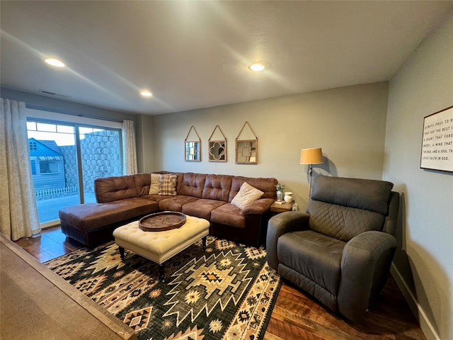 19 Country Meadow Ln, Clancy, MT 59634 - living area with wood finished floors and recessed lighting