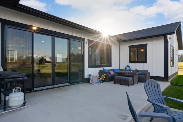 21 Bear Paw Loop, Bigfork, MT 59911 - view of patio / terrace featuring an outdoor living space and a grill