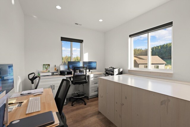 21 Bear Paw Loop, Bigfork, MT 59911 - office space featuring dark wood-style flooring and recessed lighting