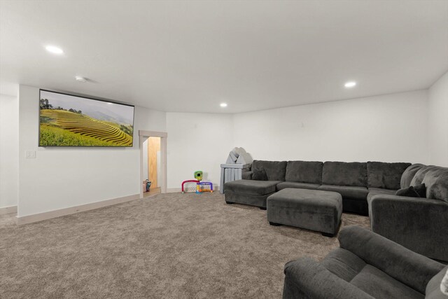 21 Bear Paw Loop, Bigfork, MT 59911 - carpeted living area featuring recessed lighting