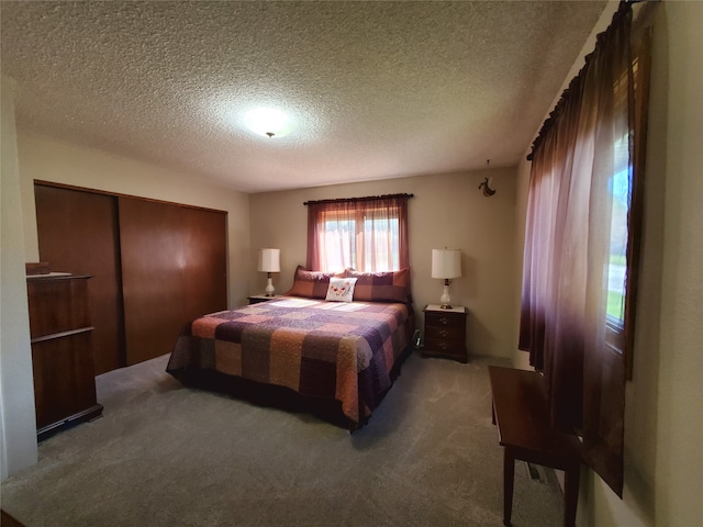 3208 Paul Ln, Missoula, MT 59803 - bedroom with a textured ceiling, a closet, and carpet floors