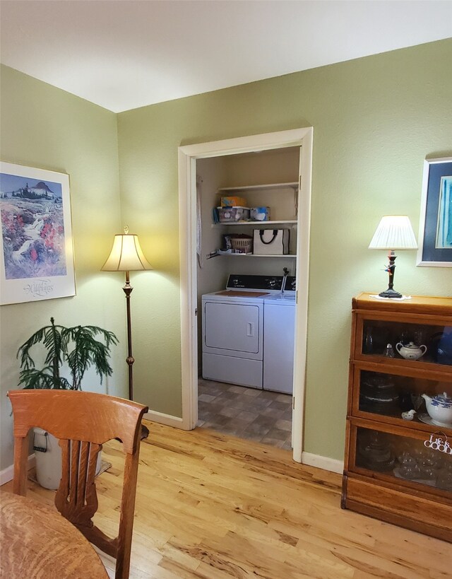 3208 Paul Ln, Missoula, MT 59803 - interior space with baseboards, wood finished floors, and washer and clothes dryer