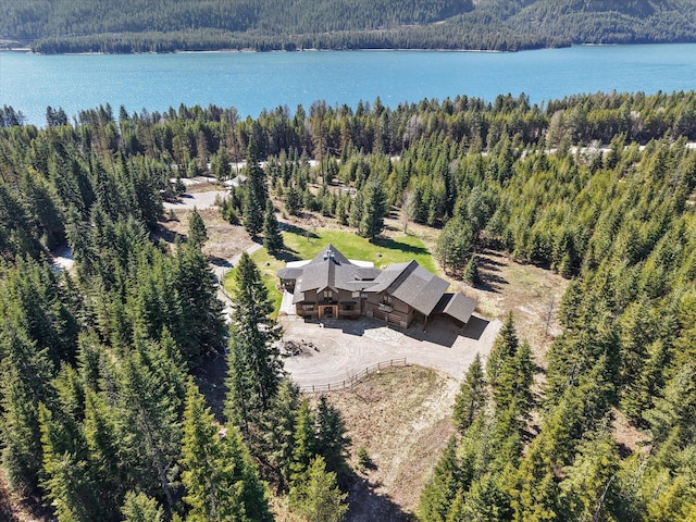 15 Copper Ridge Rd, Trout Creek, MT 59874 - aerial view of property and surrounding area with a heavily wooded area and a large body of water