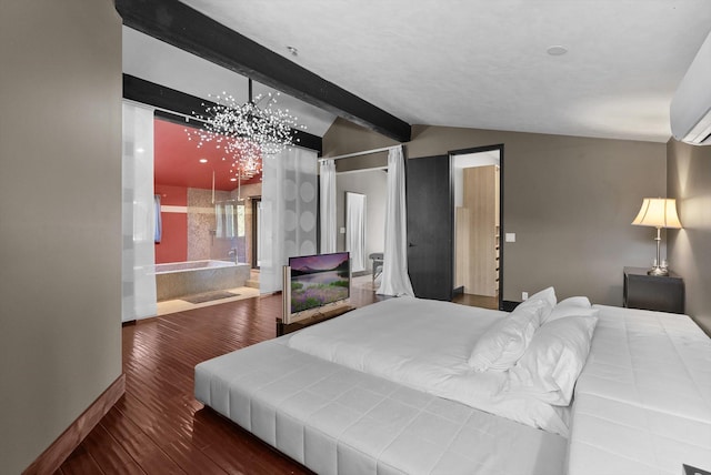 15 Copper Ridge Rd, Trout Creek, MT 59874 - bedroom with wood finished floors, a chandelier, and ensuite bath