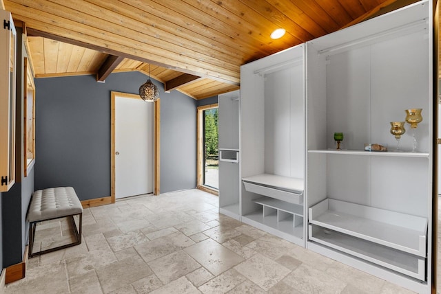 15 Copper Ridge Rd, Trout Creek, MT 59874 - mudroom with wooden ceiling, stone tile flooring, and baseboards