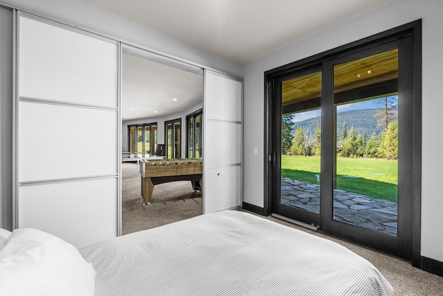 15 Copper Ridge Rd, Trout Creek, MT 59874 - carpeted bedroom with access to exterior, recessed lighting, and baseboards