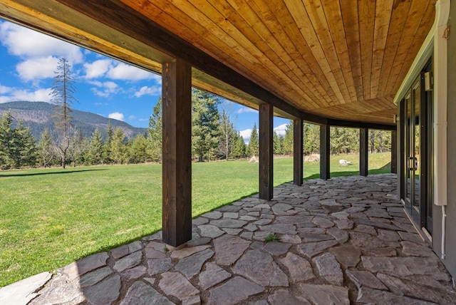 15 Copper Ridge Rd, Trout Creek, MT 59874 - unfurnished sunroom featuring a mountain view