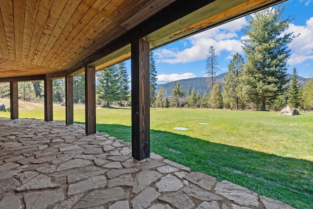 15 Copper Ridge Rd, Trout Creek, MT 59874 - view of patio featuring a mountain view