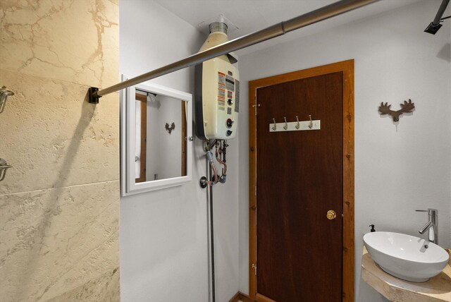 15 Copper Ridge Rd, Trout Creek, MT 59874 - bathroom with a sink and tankless water heater