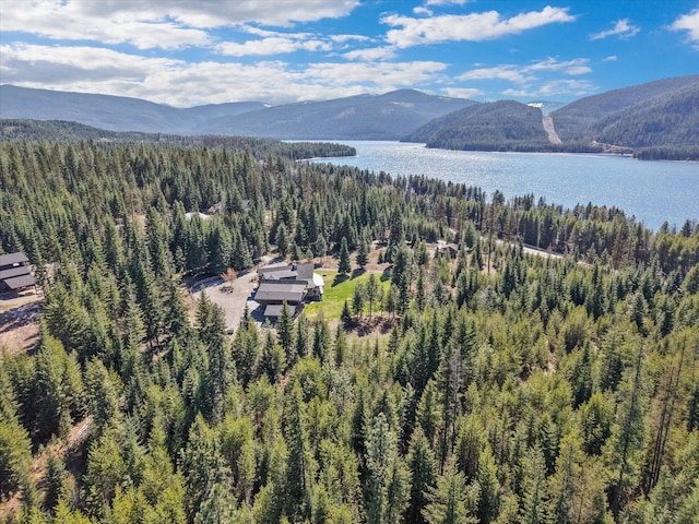 15 Copper Ridge Rd, Trout Creek, MT 59874 - view of subject property featuring a water and mountain view and a heavily wooded area