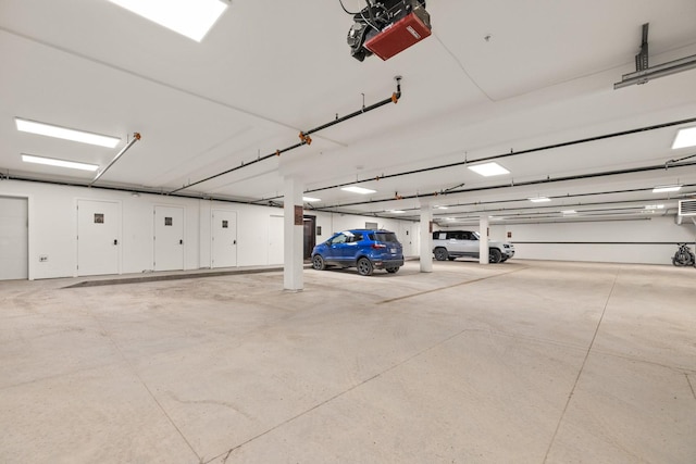 parking garage with a garage door opener