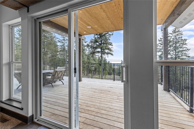 270 Westridge Dr, Somers, MT 59932 - entryway with wood ceiling and visible vents