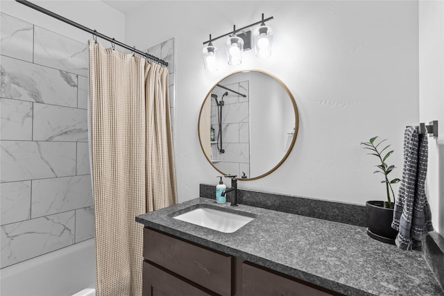 270 Westridge Dr, Somers, MT 59932 - bathroom with shower / tub combo with curtain and vanity
