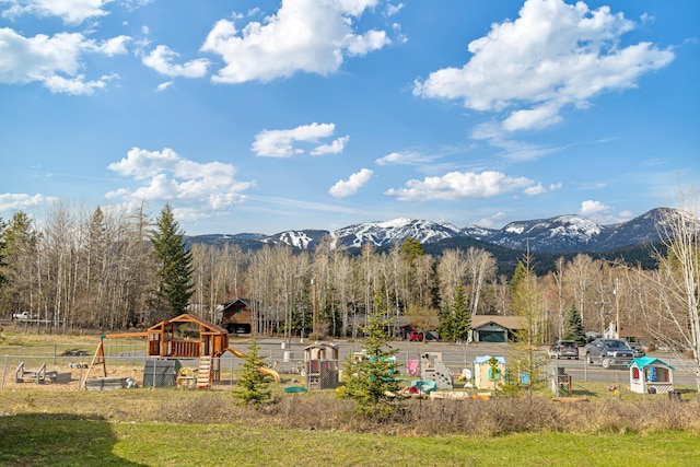 property view of mountains with a view of trees