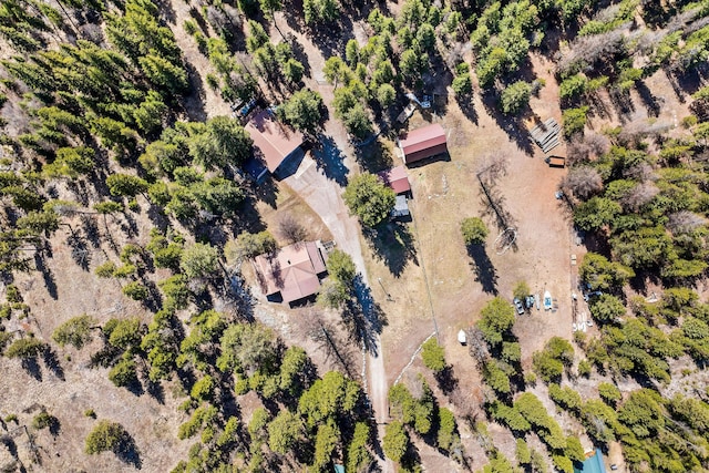 aerial view with a rural view