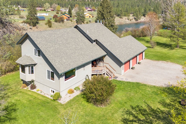 390 Dairy Ln, Superior, MT 59872 - aerial view of property and surrounding area featuring a nearby body of water