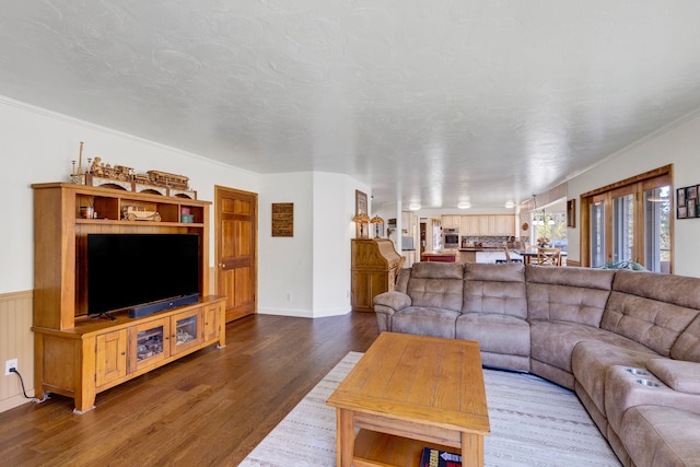 390 Dairy Ln, Superior, MT 59872 - living room with dark wood-style flooring