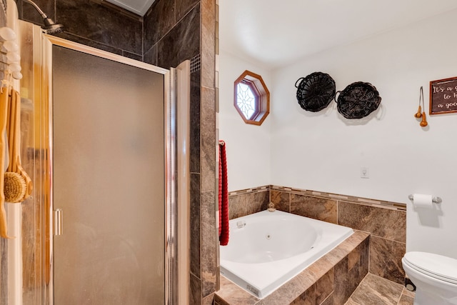 390 Dairy Ln, Superior, MT 59872 - full bath with a bath, a shower stall, and toilet