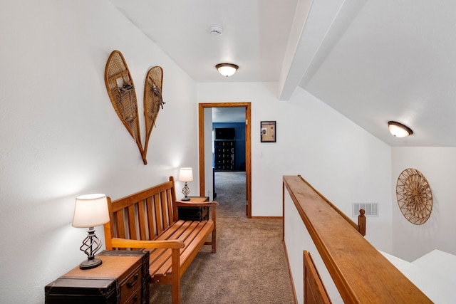 390 Dairy Ln, Superior, MT 59872 - corridor featuring carpet flooring and an upstairs landing