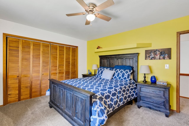 390 Dairy Ln, Superior, MT 59872 - carpeted bedroom with a closet and ceiling fan