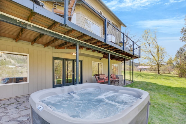 390 Dairy Ln, Superior, MT 59872 - view of patio / terrace with a hot tub