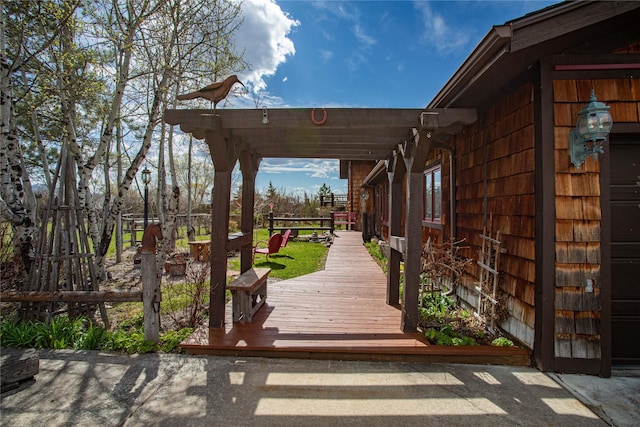 view of wooden deck