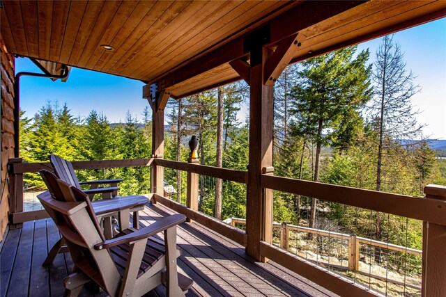 view of wooden deck