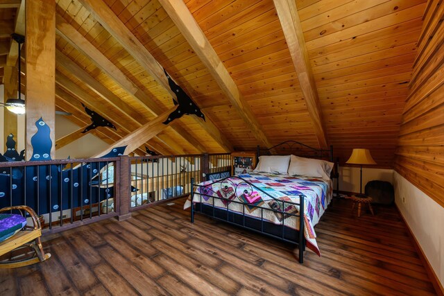 58386 Mt Highway 37, Rexford, MT 59930 - bedroom with wood ceiling and wood finished floors