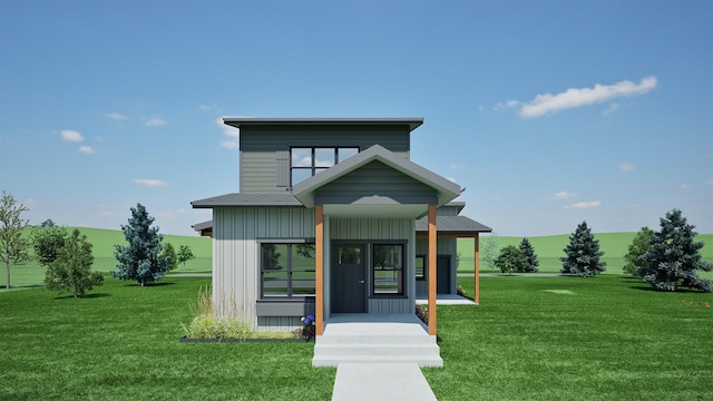 4961 England Blvd, Missoula, MT 59808 - contemporary house with roof with shingles, board and batten siding, and a front yard