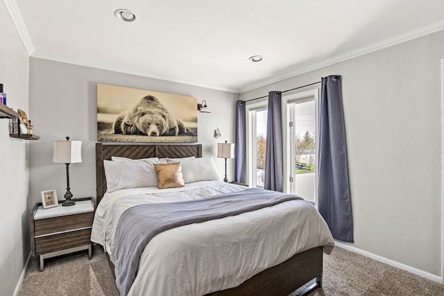 11 Wilson Butte Rd, Great Falls, MT 59405 - carpeted bedroom with crown molding, baseboards, and recessed lighting