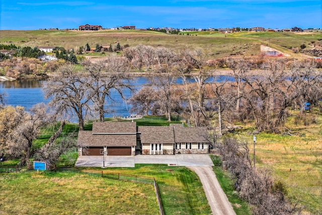 11 Wilson Butte Rd, Great Falls, MT 59405 - aerial view of property and surrounding area featuring a large body of water
