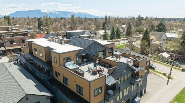 aerial view featuring a mountain view