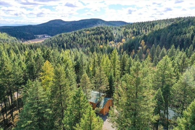 property view of mountains with a forest view