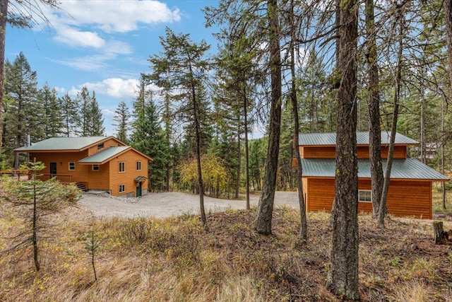 286 Antler Ridge Rd, Whitefish, MT 59937 - view of side of home with a metal roof