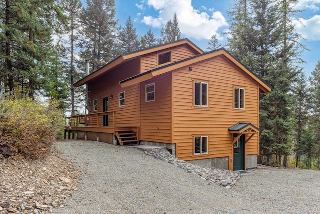 286 Antler Ridge Rd, Whitefish, MT 59937 - view of property exterior with a wooden deck