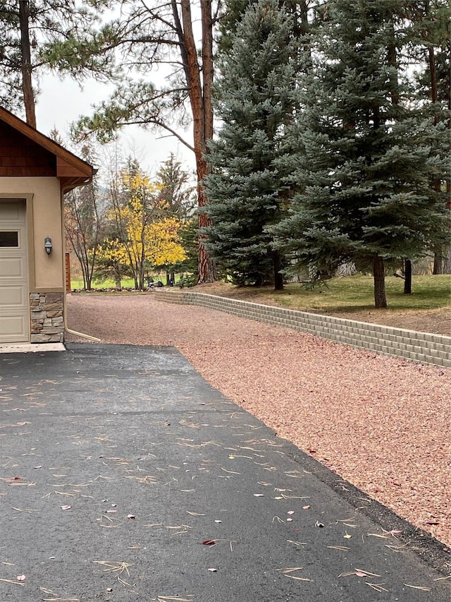 exterior space featuring driveway