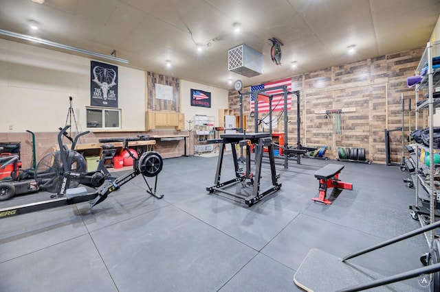 view of workout area