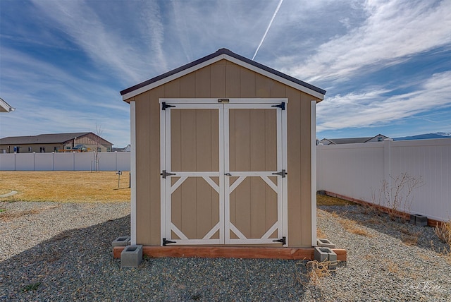 3875 Saint Marys Rd, East Helena, MT 59635 - view of shed featuring a fenced backyard