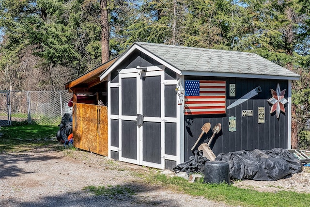 103 Tamarack Woods Dr, Lakeside, MT 59922 - view of shed featuring fence