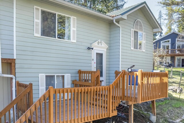 103 Tamarack Woods Dr, Lakeside, MT 59922 - back of property with a deck