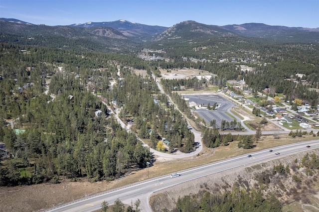 103 Tamarack Woods Dr, Lakeside, MT 59922 - bird's eye view with a mountain view and a forest view