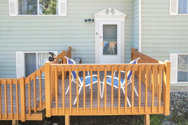 103 Tamarack Woods Dr, Lakeside, MT 59922 - view of exterior entry with a deck