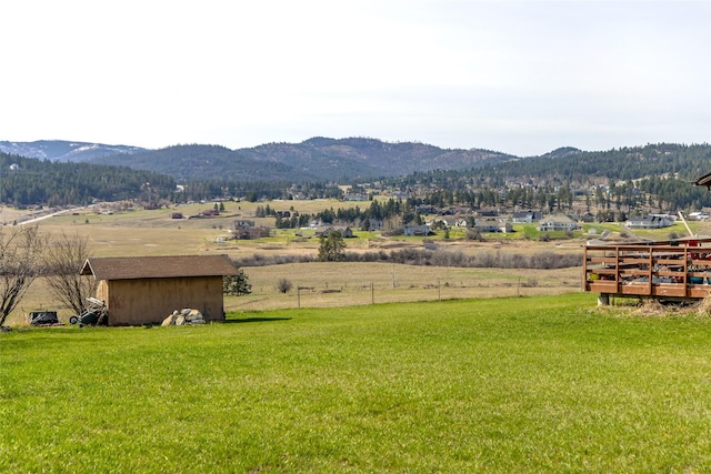 property view of mountains with a rural view