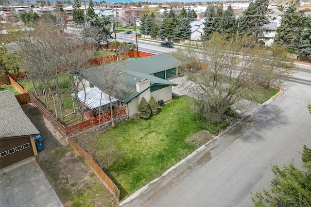 drone / aerial view featuring a residential view