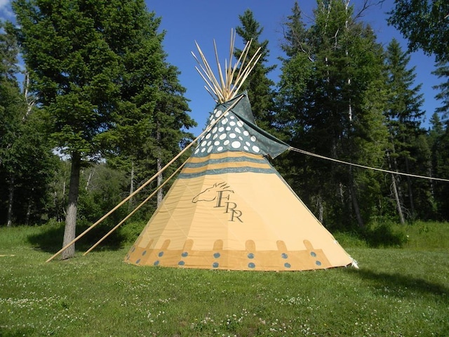 view of community featuring a lawn